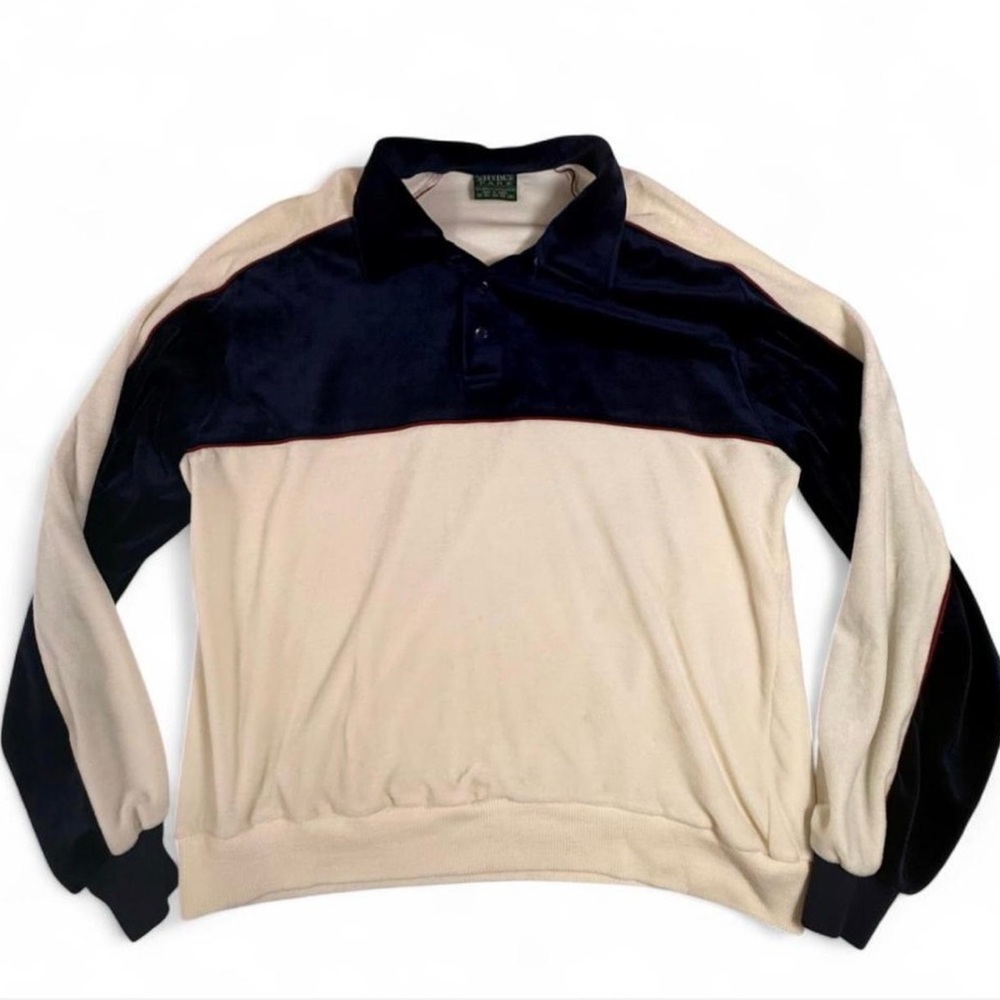 Vintage Hyde Park Colorblock Pullover- Velour size large